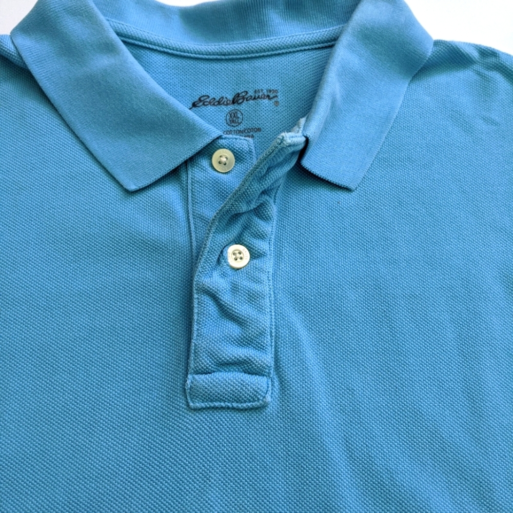 Eddie Bauer Polo Shirt Blue szXXL